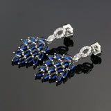 Multicolor CZ Stone Silver Earrings Wedding
