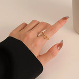 Mini Glasses Ring for Women Eyeglass Frame Metal Jewelry Rings Girlfriends