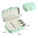 Mini Jewelry Display Case Ring Box Cabinet Armoire Travel Storage