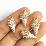 40PCS Fruit Ice Cream Oil Drop Charms DIY Jewelry Enamel Necklace Pendant