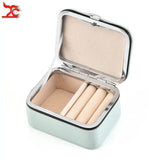 Mini PU Leather Jewelry Display Box Red Pink Storage