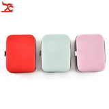 Mini PU Leather Jewelry Display Box Red Pink Storage