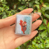Mini Photo Album with 8 Photo Pockets, Stickers, and ID Card Slot