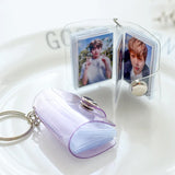 Mini Photo Album with 8 Photo Pockets, Stickers, and ID Card Slot