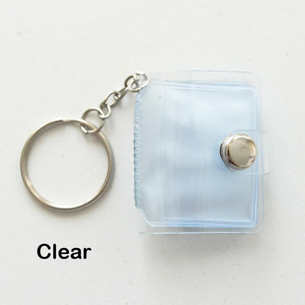 Mini Photo Album with 8 Photo Pockets, Stickers, and ID Card Slot