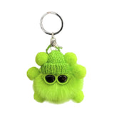 Mini Rex Rabbit Fur Keychain Fluffy Key Chains Trinkets Pompon Key Chain
