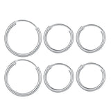 Minimalist Round Clip Earrings for Women Punk Unisex Hoop Earring