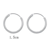 Minimalist Round Clip Earrings for Women Punk Unisex Hoop Earring