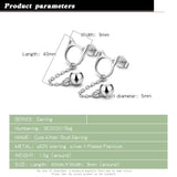 925 Sterling Silver Cat Stud Earrings for Women Girls Bell Jewlery