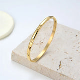 Minimalist Sun Flower Stainless Steel Bangle Bracelet