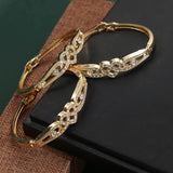 Moroccan Ladies Bracelet Bridal Cuff Full Crystal Wedding Jewelry