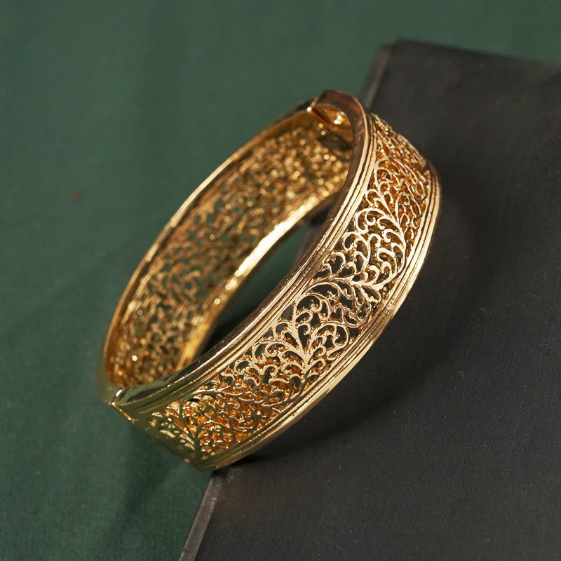 Moroccan Ladies Bracelet Bridal Cuff Full Crystal Wedding Jewelry