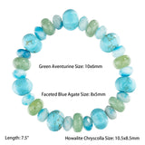 Green Aventurine&Howalite Chryscolla&Blue Agate Ocean Bracelet