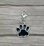 Enamel Paw Print Charms Lobster Clasp Pendant for Jewelry