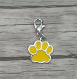 Enamel Paw Print Charms Lobster Clasp Pendant for Jewelry
