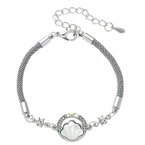 Moon Bracelet Rhinestone Whale Charm Bangle