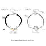 Moon Bracelet Rhinestone Whale Charm Bangle