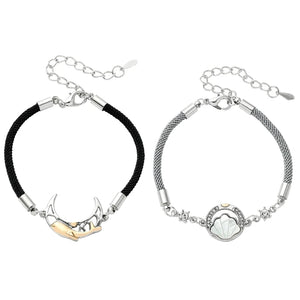 Moon Bracelet Rhinestone Whale Charm Bangle