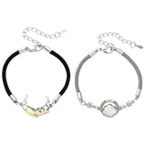 Moon Bracelet Rhinestone Whale Charm Bangle