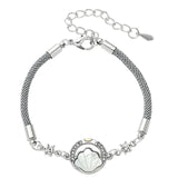 Moon Bracelet Rhinestone Whale Charm Bangle