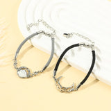 Moon Bracelet Rhinestone Whale Charm Bangle