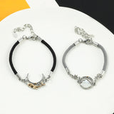 Moon Bracelet Rhinestone Whale Charm Bangle