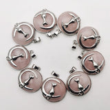 Moon Cat Pendant Natural Stone Kitten Lucky Jewelry Wholesale