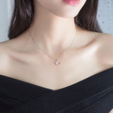 Moon Pendant Necklace 925 Silver Chain Jewelry for Women