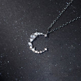 Moon Pendant Necklace 925 Silver Chain Jewelry for Women