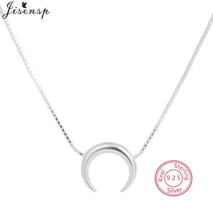 Moon Star 925 Silver Necklace Sparkling Clavicle Chain Choker Gift