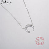Moon Star 925 Silver Necklace Sparkling Clavicle Chain Choker Gift