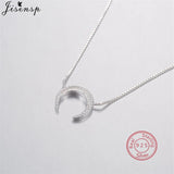 Moon Star 925 Silver Necklace Sparkling Clavicle Chain Choker Gift