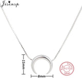 Moon Star 925 Silver Necklace Sparkling Clavicle Chain Choker Gift