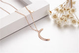 Moon Star Pendant 925 Sterling Silver Necklace Wedding Jewelry