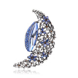 Crystal Moon Brooch for Women, Wedding Party Accessory