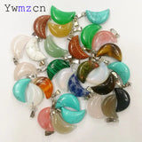 Moon Stone Pendants Necklace for DIY Jewelry Making