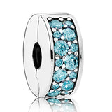 925 Silver Heart Ice Charm Bead for Bracelet DIY Jewelry