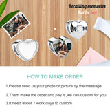 Mother's Gift 925 Silver Photo Charm for Women Bracelet DIY Jewelry