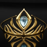 Golden Crystal Bridal Crown Tiara Hair Comb