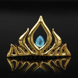Golden Crystal Bridal Crown Tiara Hair Comb