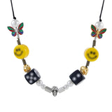 Hip Hop Couple Necklace Smile Skull Dice Drop Oil Rope Jewelry