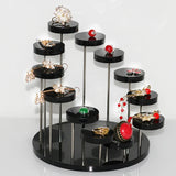 Acrylic Ring Display Rack Earring Holder Pendant Showcase Jewelry Stand