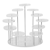 Acrylic Ring Display Rack Earring Holder Pendant Gemstone Showcase
