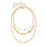 Epoxy Daisy Choker Necklace for Women Party Wedding Beads Chain Neck Collar