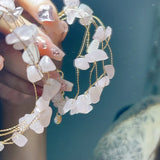 Layered Crystal Stone Beaded Bracelet Hand Jewelry