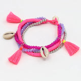 Multi-layer Beads Strand Shell Bracelet Summer Beach Holiday Jewelry
