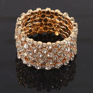 Exaggerated Multi-layer Full Drill Bracelet Bangle for Women