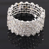 Exaggerated Multi-layer Full Drill Bracelet Bangle for Women