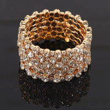 Exaggerated Multi-layer Full Drill Bracelet Bangle for Women