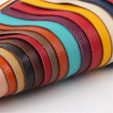 Multicolor Cowhide Leather Fabric Lychee Pattern Sofa Earrings Accessories DIY